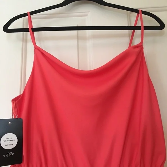 Evereve JOA Hollie Woodward Jumpsuit S M Coral NWT - Picture 5 of 6